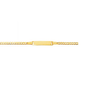 14K Yellow Gold 6" Children's Curb ID Bracelet