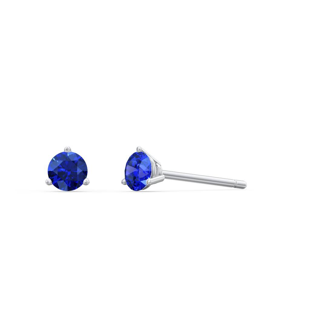 14k White Gold 2.15Ct Sapphire Stud Earring