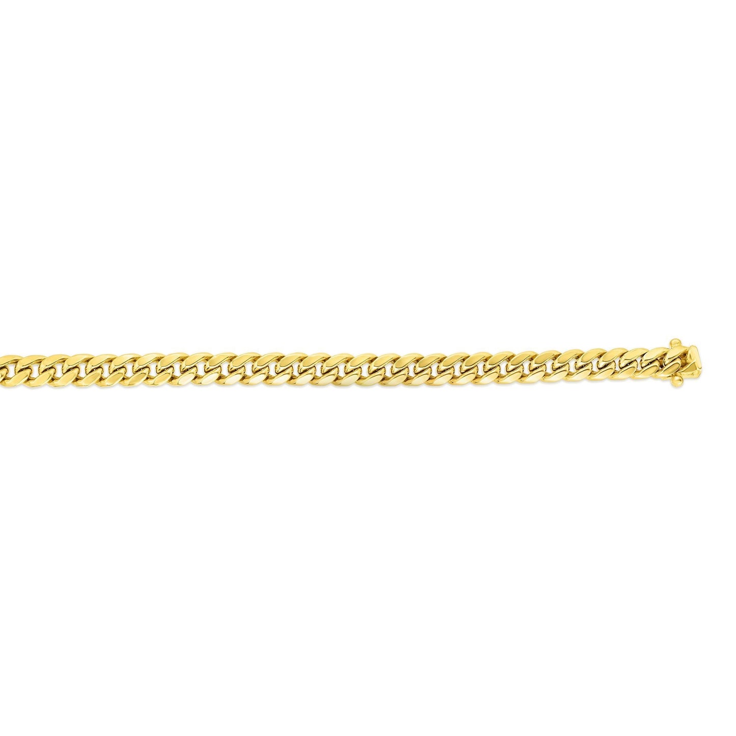 14K Yellow Gold 9.1mm 20.9 Grams Semi-Solid Classic Miami Cuban 8 Inch Bracelet