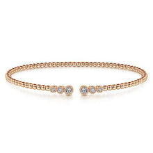 Load image into Gallery viewer, Gabriel 14K 0.24 Ct Diamond Bangle size 6.25 inch Bracelet, Available in White, Rose and Yellow Gold
