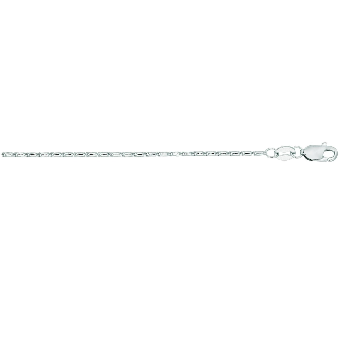 14K White Gold 0.9mm 2.3 Grams Lumina Chain 18 Inch