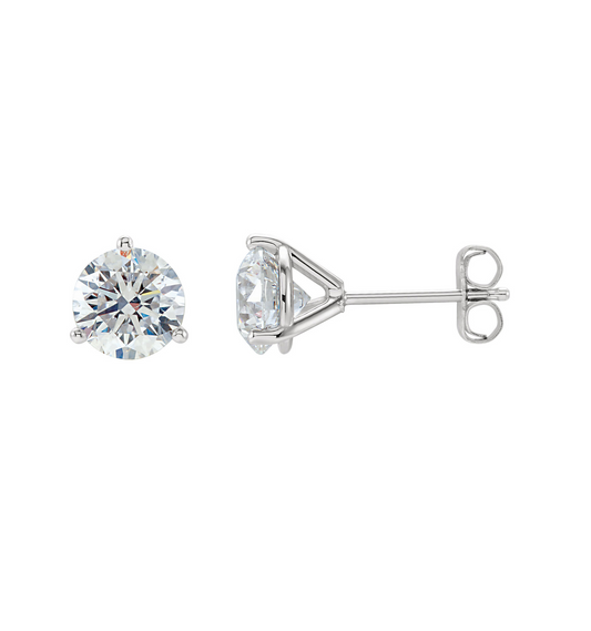 14k White Gold 0.55Ct Lab Grown Diamond Stud Earring