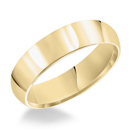 14k Yellow Gold 7mm wide Plain Band, size 12.25