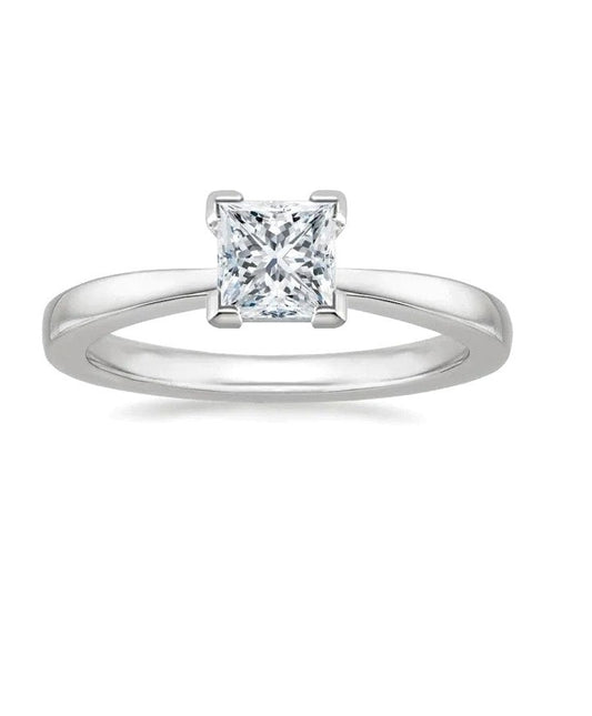 14k White Gold Ctr 0.58 I1 G GIA Solitaire Diamond Ring