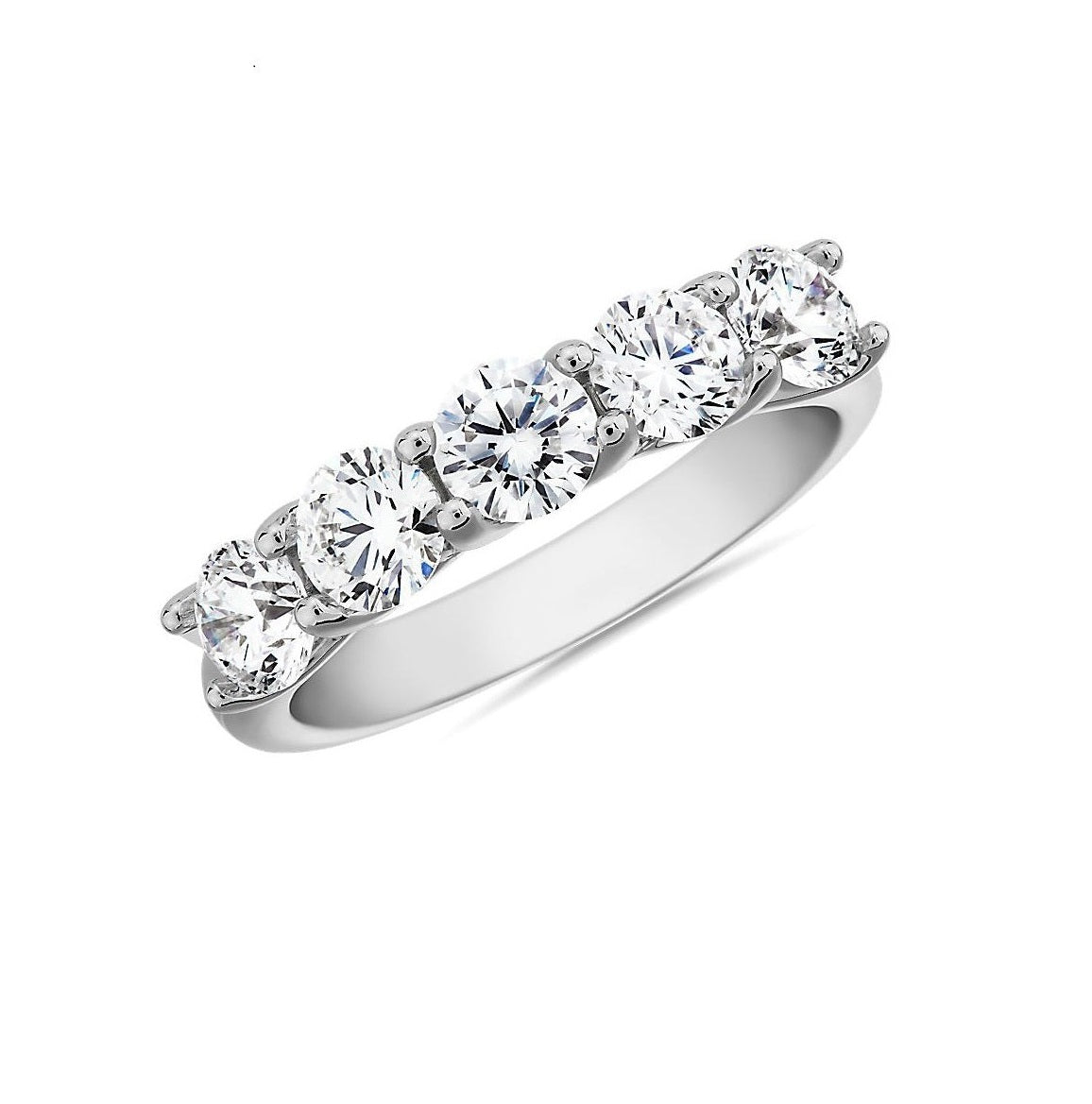 14k White Gold 1.23Ct Lab Grown Diamond Wedding Band