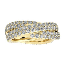 Load image into Gallery viewer, 14k Yellow Gold 3.33Ct Diamond Puzzle ring with 228 diamonds
