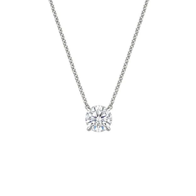 14k White Gold 1.07Cts Lab Grown Diamond Necklace