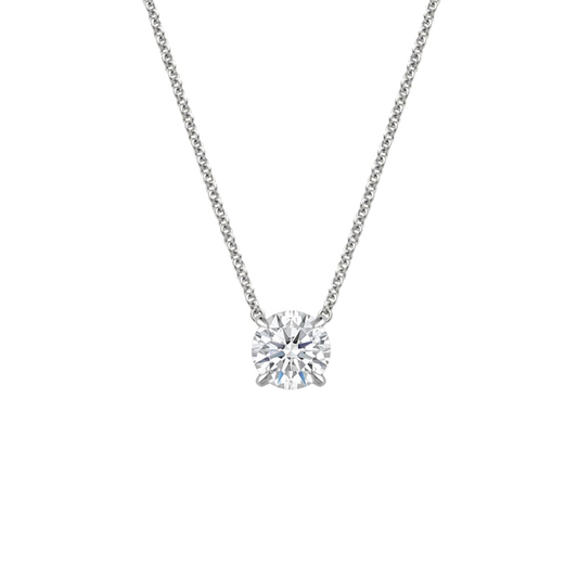 14k White Gold 1.07Cts Lab Grown Diamond Necklace