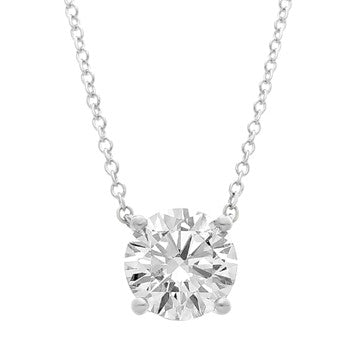 14k White Gold Lab Grown Diamond 2.00Ct E VS1 Necklace
