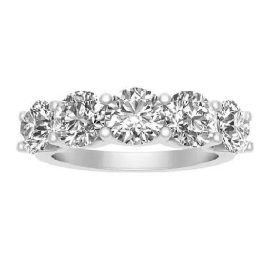 14k White Gold 2.03Ct Lab Grown Diamond Band