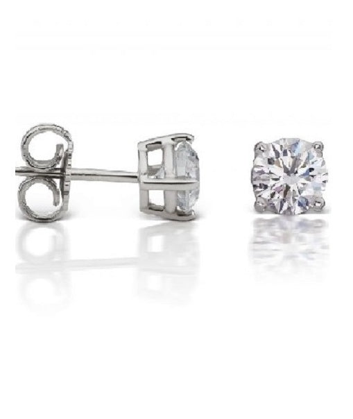14k White Gold 2.03Ct Diamond Stud Earring