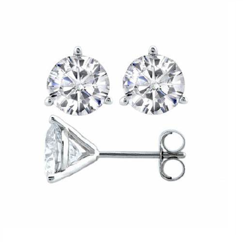14k White Gold 2.11Cts Lab Grown Diamond Stud Earring
