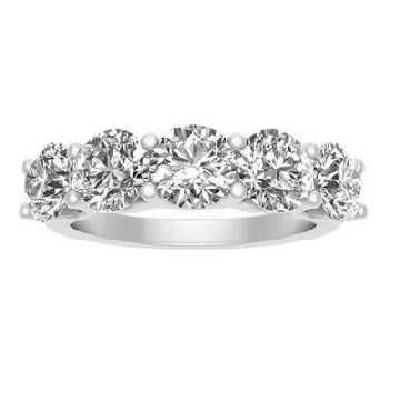 14k White Gold 2.58Ct Diamond Wedding Band