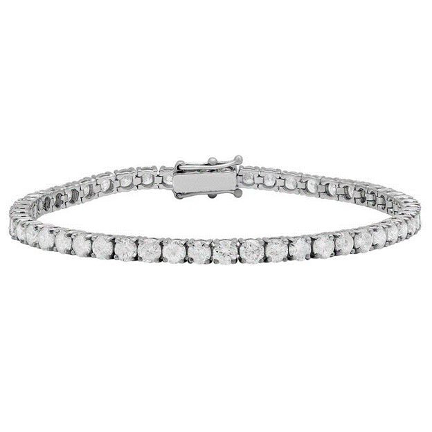 14K White Gold 2.64Ct Lab Grown Diamond Bracelet with 77 Diamonds