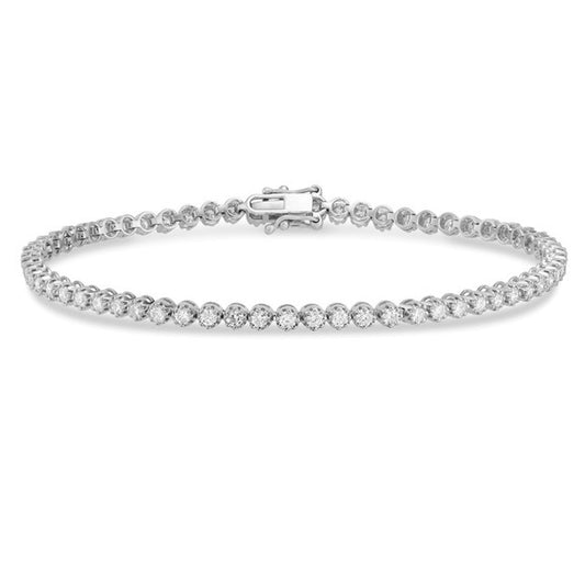 14k White Gold 2.79Ct Lab Grown Diamond Bracelet with 56 diamonds