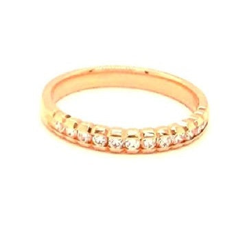 14k Rose Gold 0.24 Ct Bar Set Diamond Band