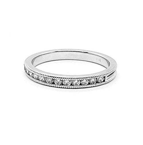 14k White Gold 0.24 Ct Diamond Band