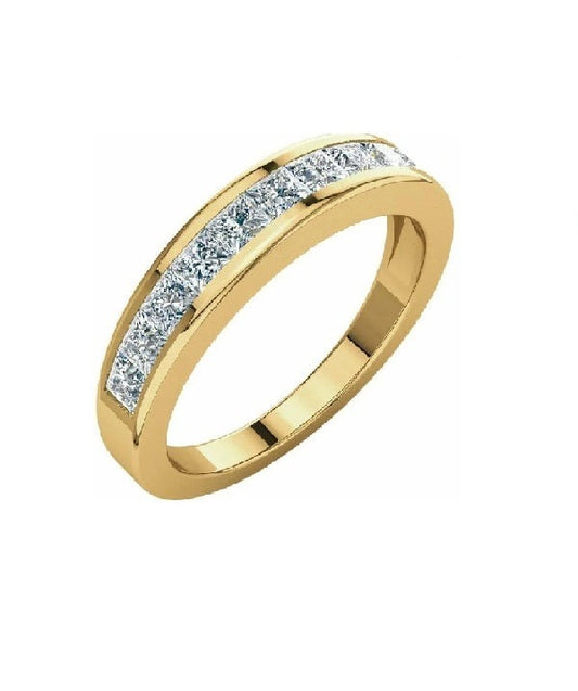 14k Yellow Gold 0.49 Ct Princess Cut Graduating Diamond Band