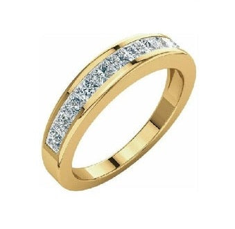 14k Yellow Gold 0.49 Ct Princess Cut Graduating Diamond Band