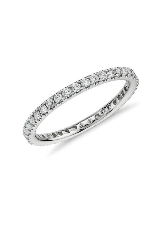 14k White Gold 0.45 Ct Diamond Eternity Band