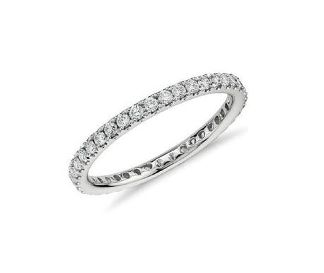 14k White Gold 0.45 Ct Diamond Eternity Band