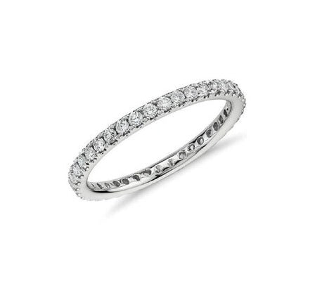 14k White Gold 0.45 Ct Diamond Eternity Band