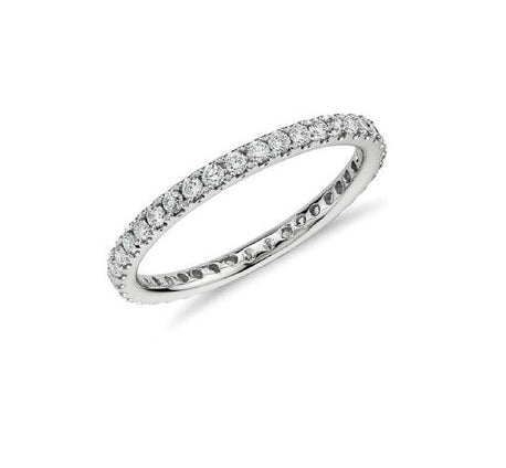 14k White Gold 0.45 Ct Diamond Eternity Band