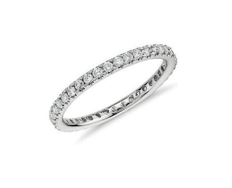 14k White Gold 0.45 Ct Diamond Eternity Band