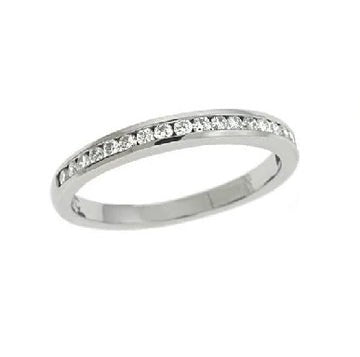 14k White Gold 0.22 Ct Diamond Band