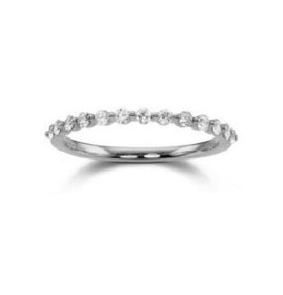 14k White Gold 0.43 Ct Diamond Wedding Band