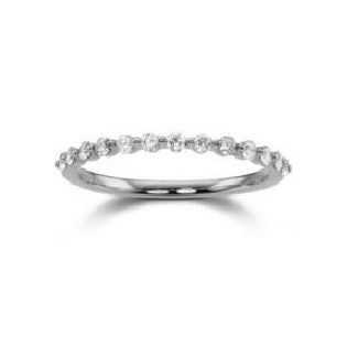 14k White Gold 0.43 Ct Diamond Wedding Band