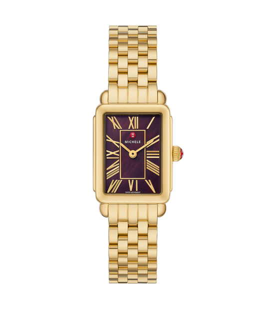 Michele Deco Park 18K Gold-Plated Watch