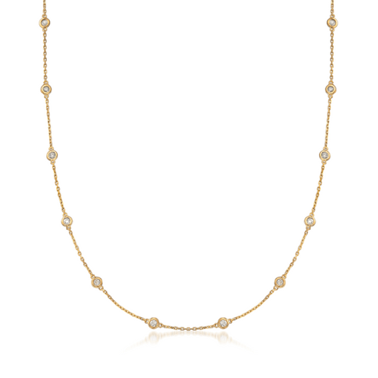 14k Yellow Gold 1.00Ct Diamond by the Yard with 25 Diamonds