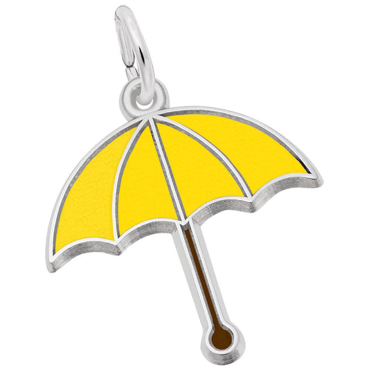 Sterling Silver Umbrella Charm Painted