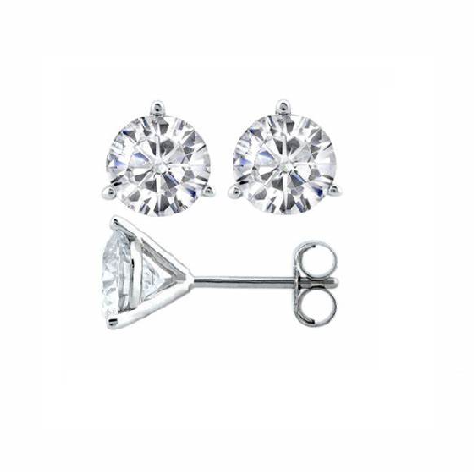 14k White Gold 0.60Ct FG SI LAB Grown Diamond Stud Earring