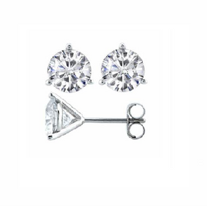 14k White Gold 0.77 FG SI LAB GROWN Diamond Stud Earring