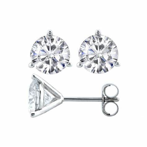 14k White Gold 4.03Ct F VS Lab Grown Diamond Stud