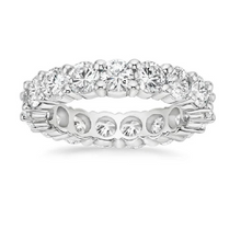 Load image into Gallery viewer, 14k White Gold 5.22Ct (14) Diamond Eternity Band, Size 5.5
