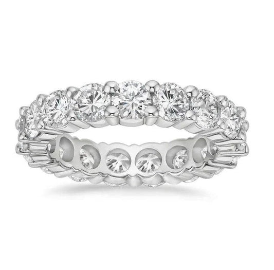 Platinum Diamond Eternity Band, 5.61Ct F SI2 with 14 Diamonds, al GIA Certified, size 6.0