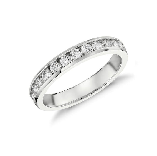 14k White Gold 0.28 Ct Diamond Band