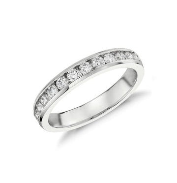 14k White Gold 0.28 Ct Diamond Band