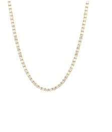 14k Yellow Gold 6.89Ct FG SI Lab Grown Diamond Necklace with 185 Diamonds