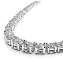 Load image into Gallery viewer, 14k White Gold 7.63Ct Graduated Diamond Tennis Necklace with 184 Diamonds
