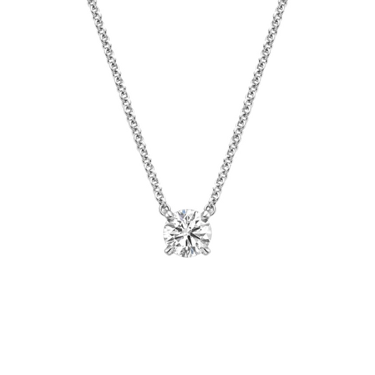 14k White Gold 0.83Ct Lab Grown Diamond Necklace