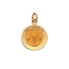 14k Yellow Gold 12.0 MM Holy Communion Medal