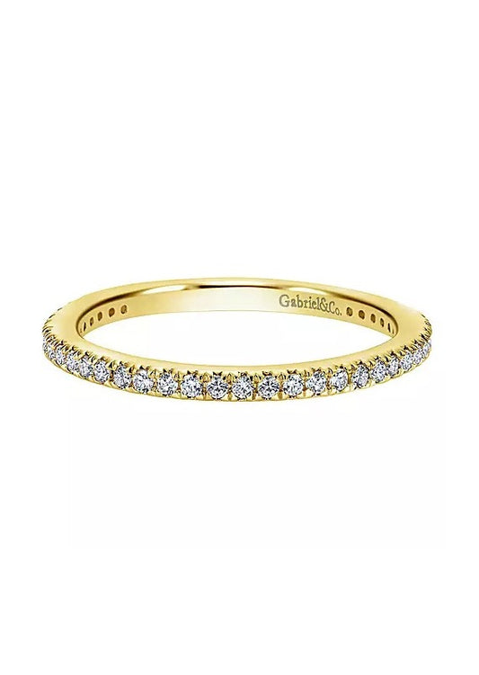 Gabriel 14k Gold 0.23 Ct Diamond Eternity Band, Available in White and Yellow Gold.