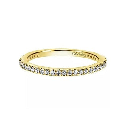 Gabriel 14k Gold 0.23 Ct Diamond Eternity Band, Available in White and Yellow Gold.