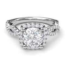 Load image into Gallery viewer, 18k White Gold Ctr 0.70 SI2 H, Mounting 0.31 Ct Diamond Ring
