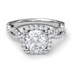 18k White Gold Ctr 0.70 SI2 H, Mounting 0.31 Ct Diamond Ring