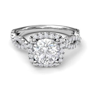 18k White Gold Ctr 0.70 SI2 H, Mounting 0.31 Ct Diamond Ring